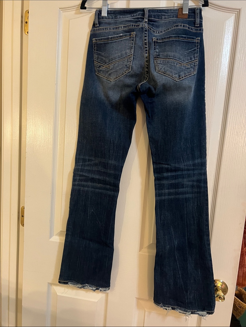 BKE Flared Jeans in Dark Blue Fade - Picture 2 of 8